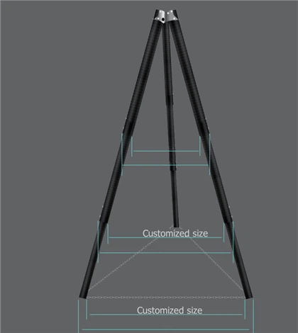 Carbon Fiber Confined Space Entry Rescue Tripod